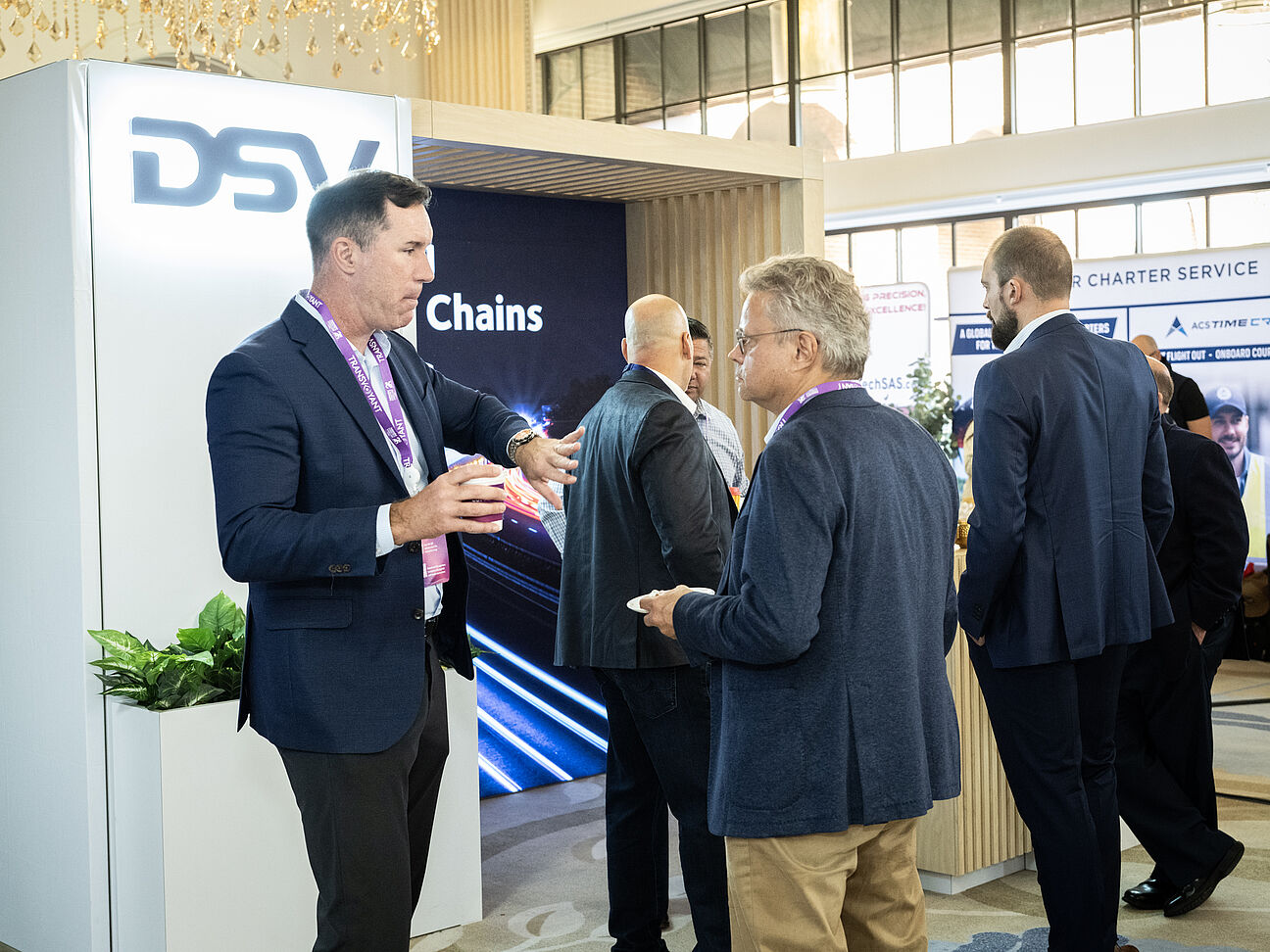 Partner, DSV, exhibition booth at ALSC Global.